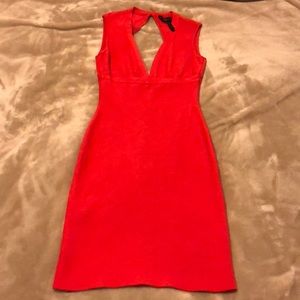 BCBG coral mini dress